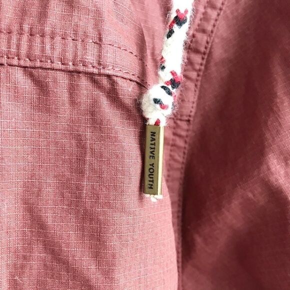 Native Youth burgundy hooded light jacket size L - Picture 6 of 10